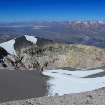 The huge crater of Volcan El Misti